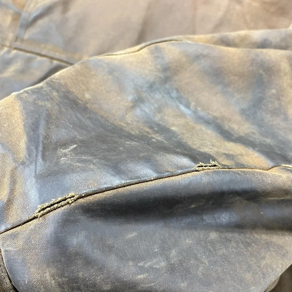 VTG Browning Dura Wax Cotton Quilted Field Jacket Corduroy Collar Brown 2XL